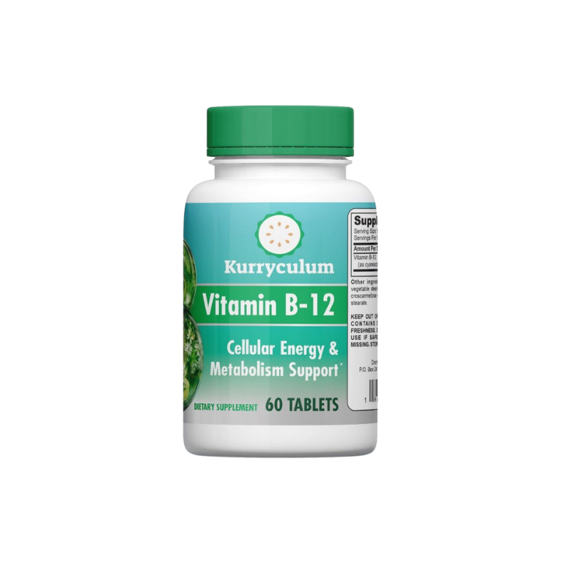 Kurryculum Vitamin B-12 500mcg Daily Supplements, 60 Count for Energy Support for Adults - Image 2