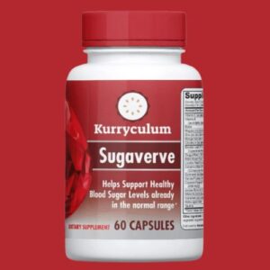 Kurryculum SugaVerve Gluten-Free Sugar Support Dietary Supplements with Cinnamon, 60 Count