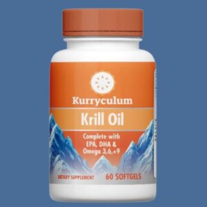 Kurryculum Krill Oil Supplement for Brain, Heart and Joint Health, 60 Softgels